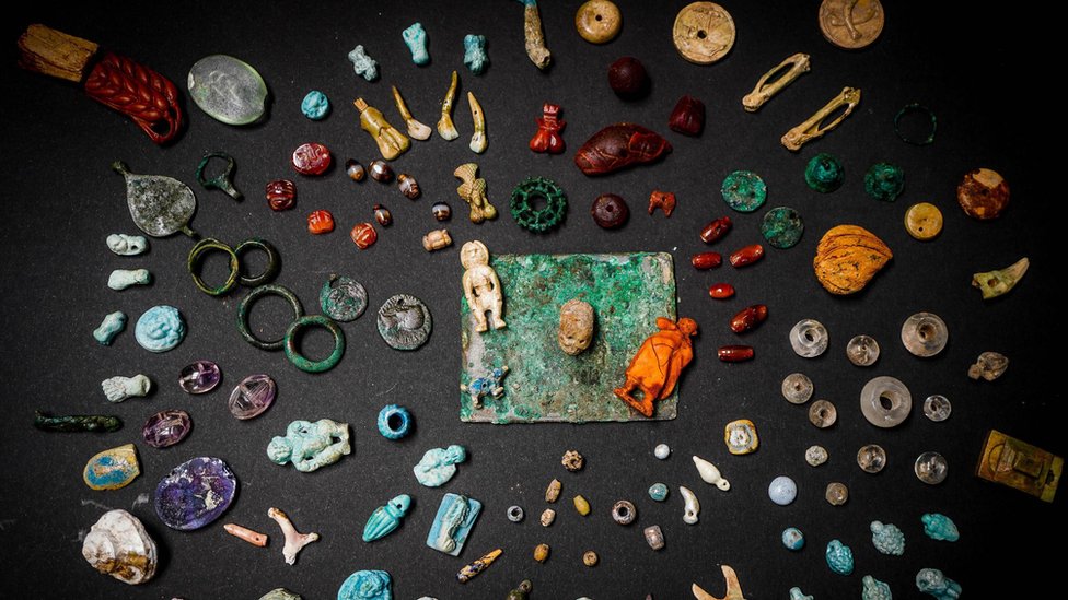 Artefactos encontrados en las ruinas de Pompeya