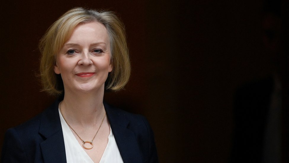 British Prime Minister Liz Truss leaves Number 10 Downing Street