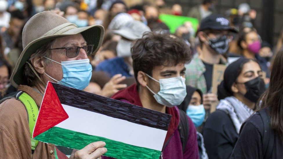 المئات تظاهروا أمام القنصلية الإسرائيلية في سان فرانسيسكو