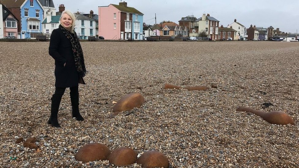 Antony Gormley beach sculptures compared to 'sex toys' or 'giant