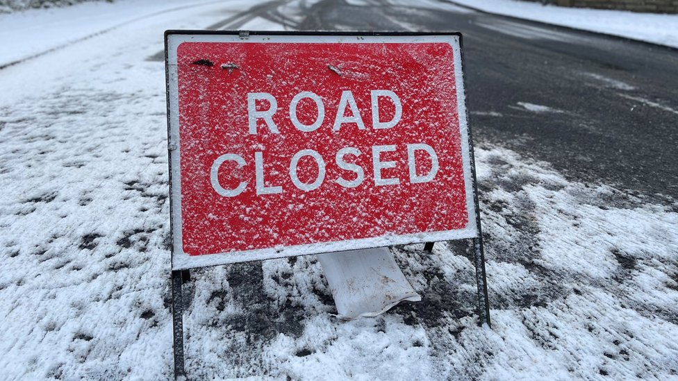 Snow leads to some road and school closures in North West England