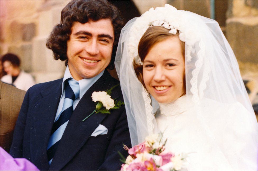Don and Irene on their wedding day, 1973