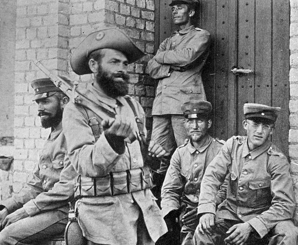 Войска в немецкой Юго-Западной Африке (ныне Намибия) во время восстания гереро 1904 г.