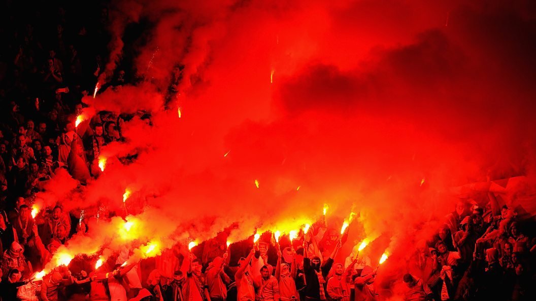 Aficionados del Galatasaray.