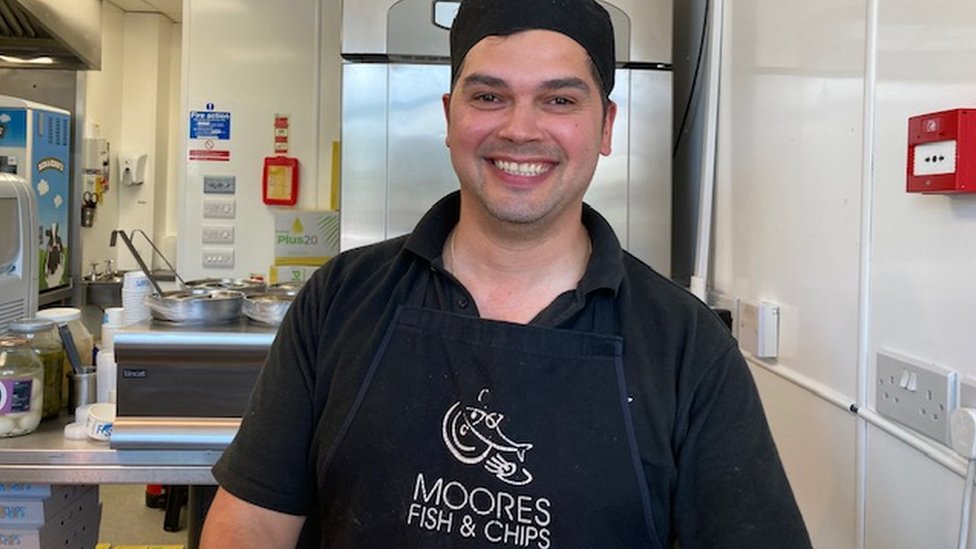 Johnny Pereira, co-owner Moores Fish & Chips