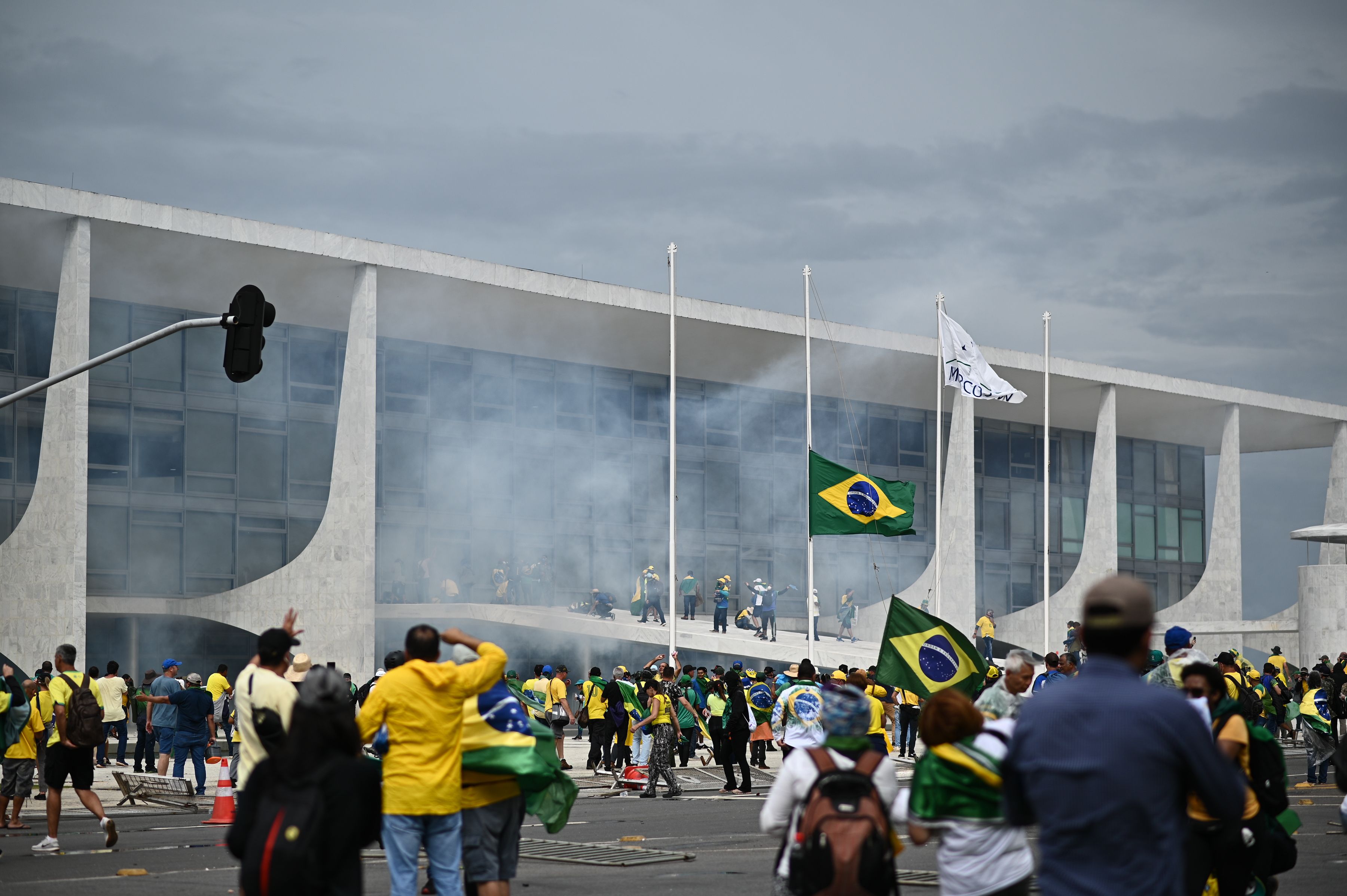 Bolsonaristas durante el ataque del pasado domingo.