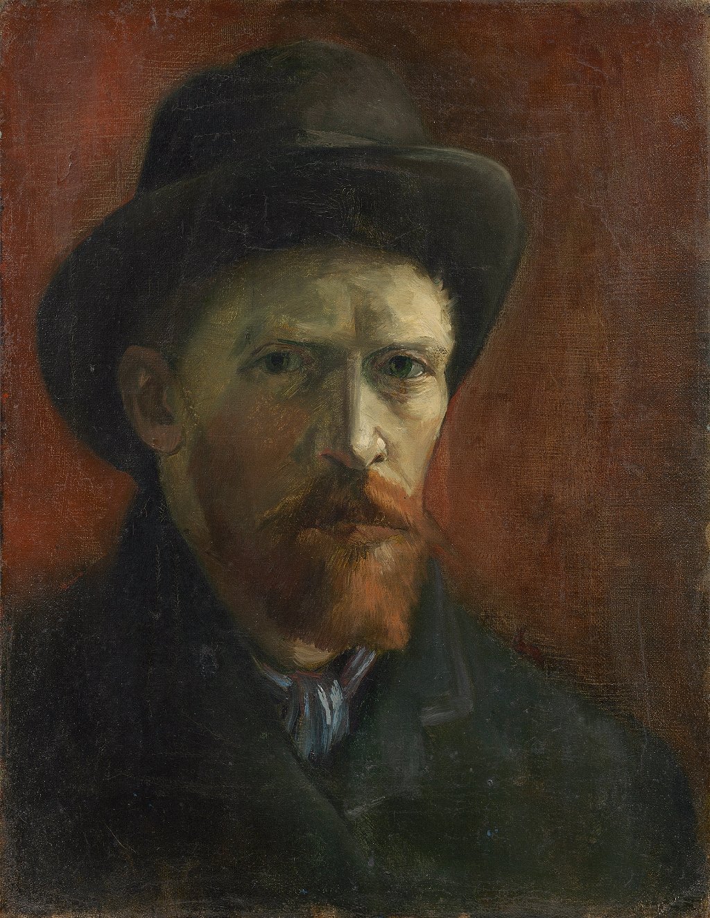 Autorretrato con sombrero de fieltro (1886-1887), Museo Van Gogh, Ámsterdam (Fundación Vincent van Gogh)