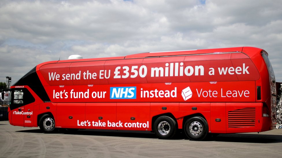 Autobús de la campaña del Brexit