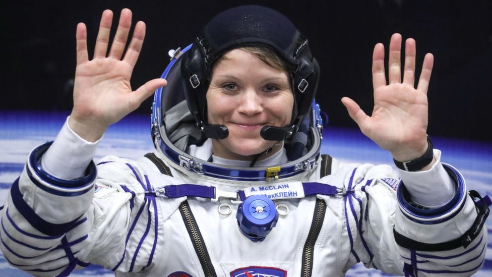 Astronauta Anne McClain, el 3 de diciembre de 2018.