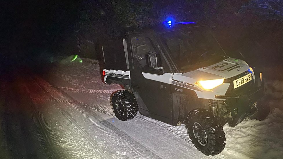 Derbyshire Police snow vehicle