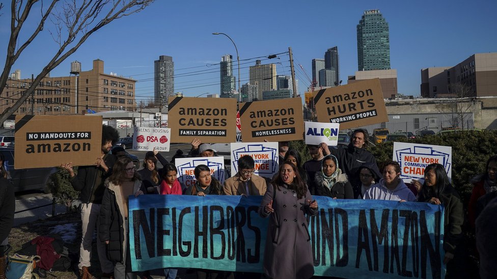 protestas contra Amazon