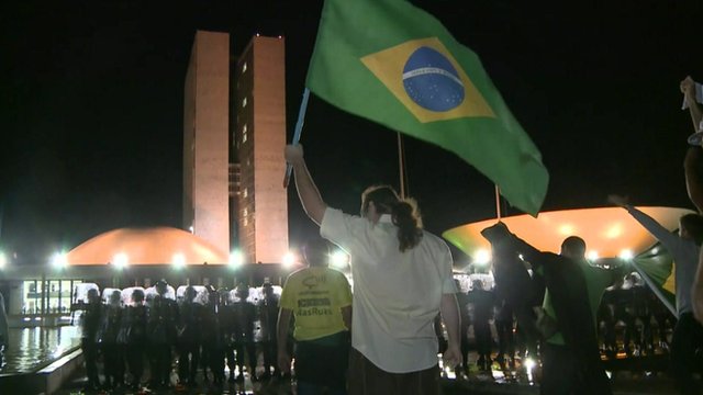 Protesters in Brazil