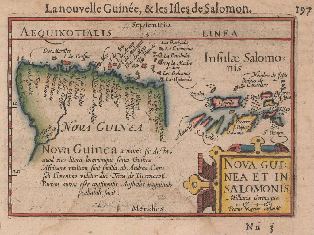 "Nova Guinea et In Salomonis", de Barent Langenes. (La Haya, 1600).