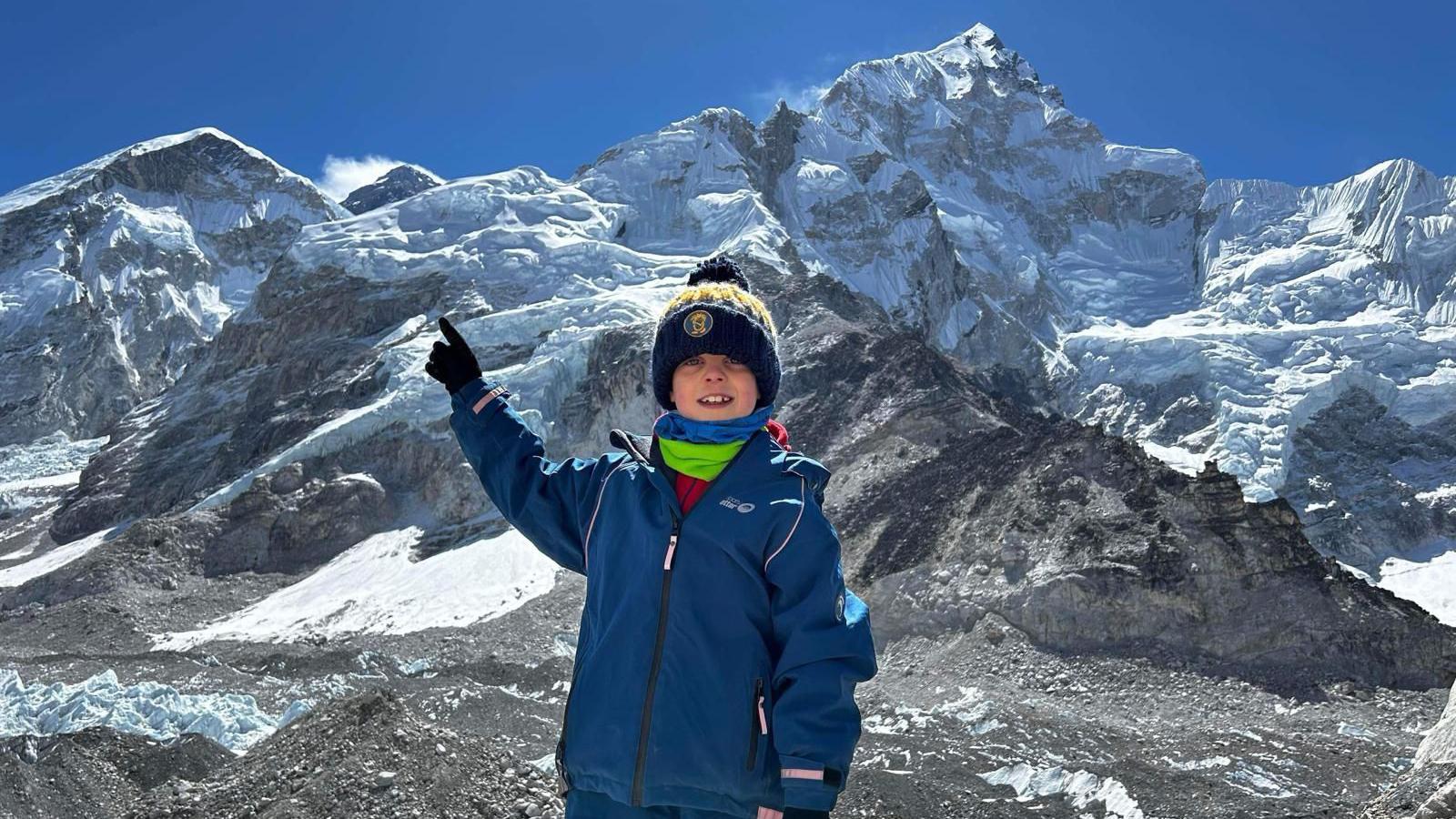 Cumbrian boy, eight, climbs to Mount Everest base camp