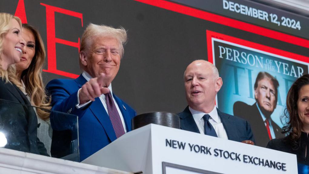 Trump rings bell on record stock market - but will it last?