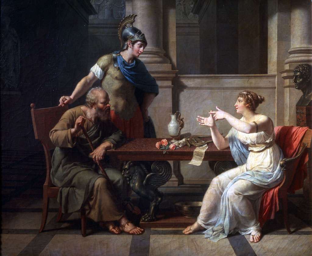 'Sócrates y Alcibíades en Aspasia', 1801. Artista: Nicolas Andre Monsiau
