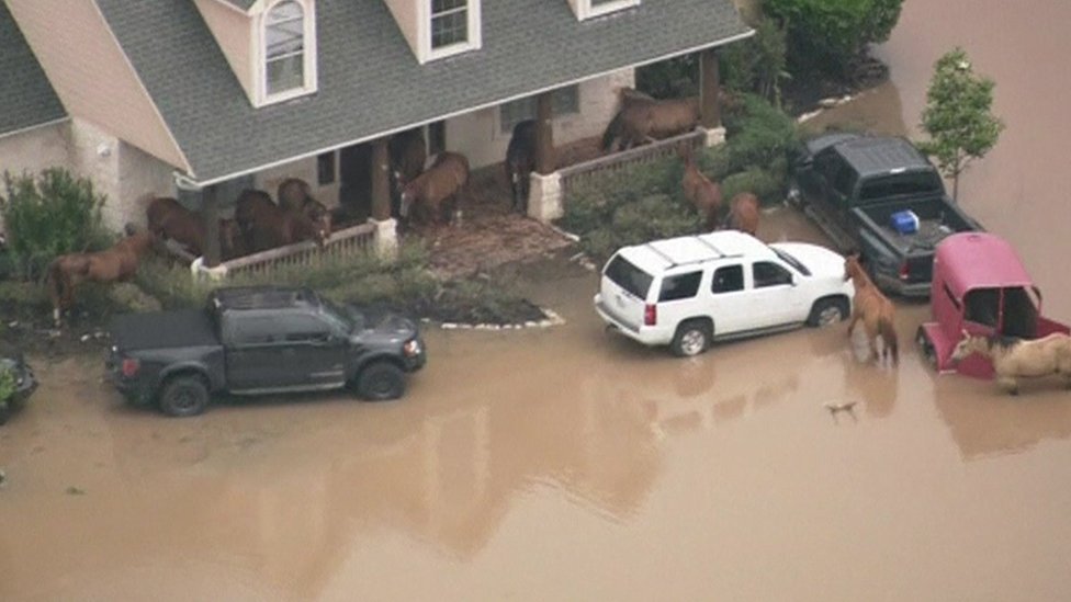 Flooding in Fort Bend County, Texas, US