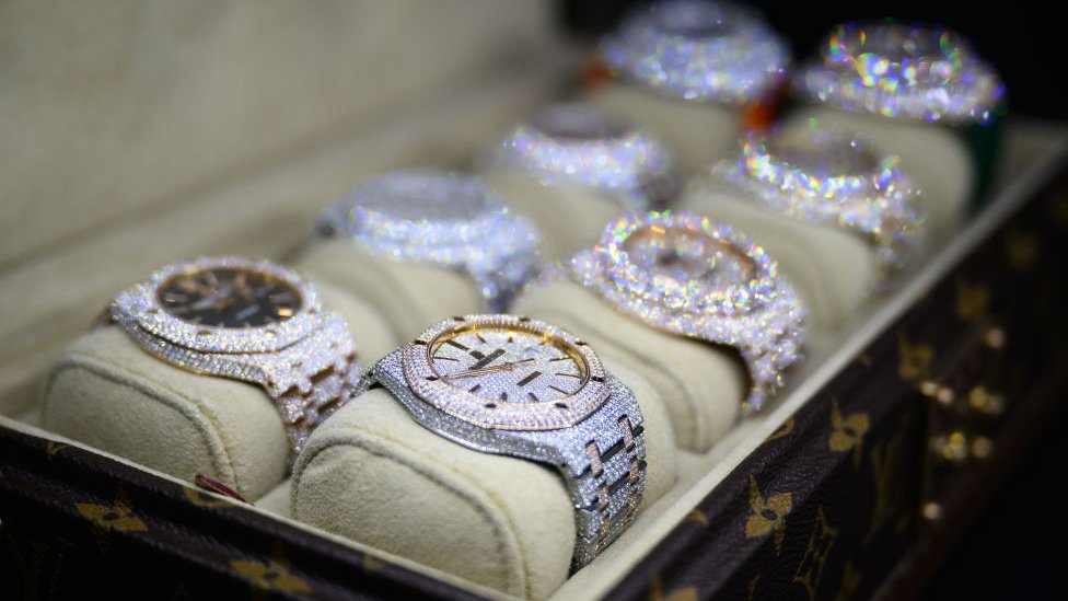 Image shows jewel-encrusted Audemars Piguet watches