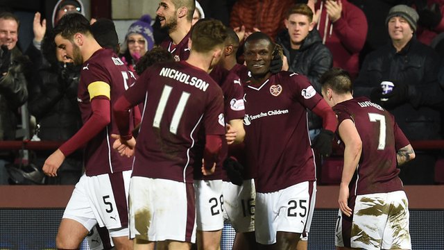 Hearts were 2-0 winners at Tynecastle