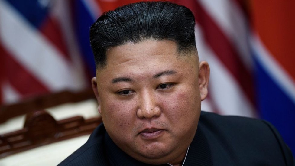El líder de Corea del Norte, Kim Jong-un, antes de su reunión con el presidente de Estados Unidos, Donald Trump, 30 de junio, 2019.