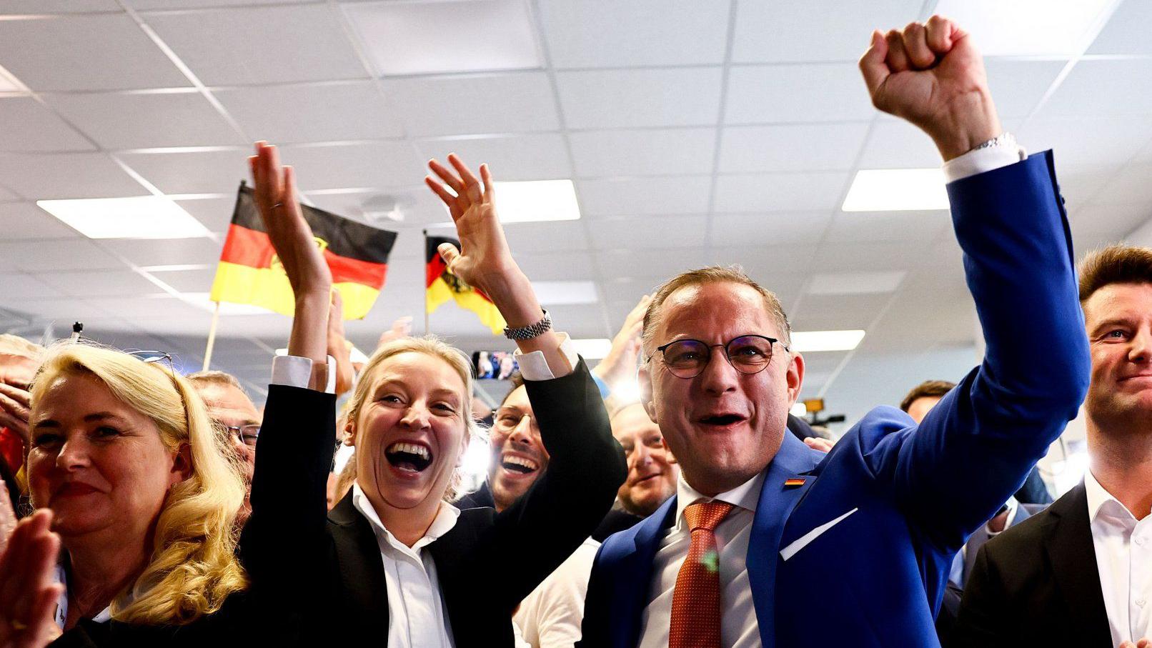 Far-right populists top polls in Germany, France and Britain for the first time