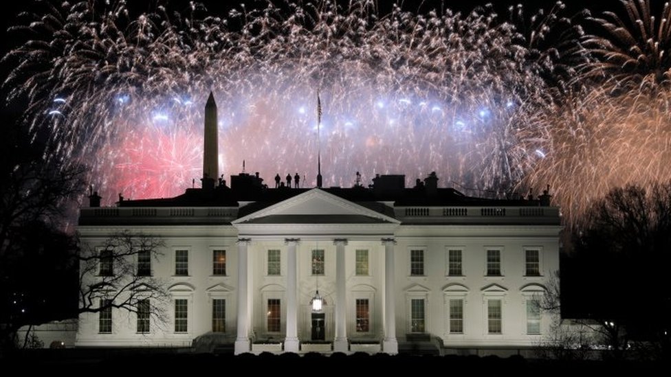 Fireworks over the White House