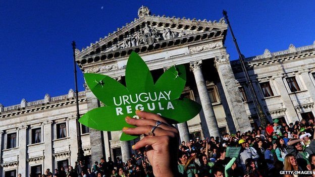 Defesa da legalização da maconha no Uruguai em 2013
