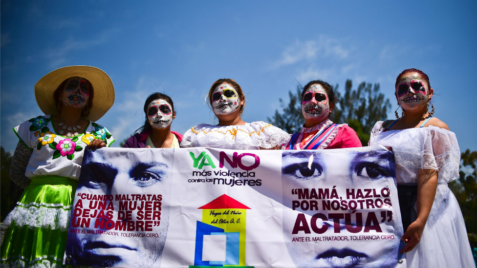 Protesta contra los femicidios en México