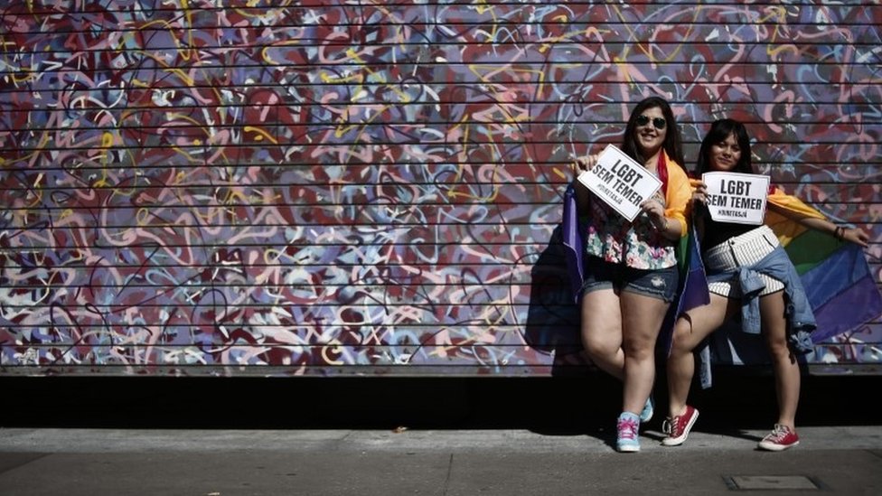 Sao Paulo Gay Pride draws huge crowd and call to protect rights - BBC News