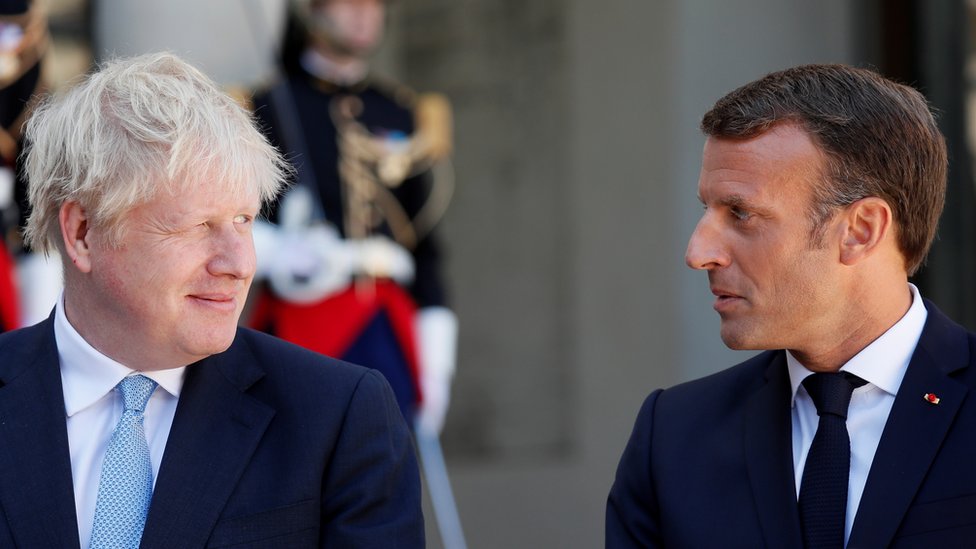 Встреча Бориса Джонсона и президента Эммануэля Макрона в Париже в августе