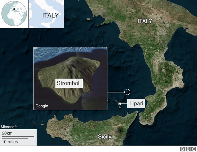 Stromboli: One dead as volcano erupts on Italian island - BBC News