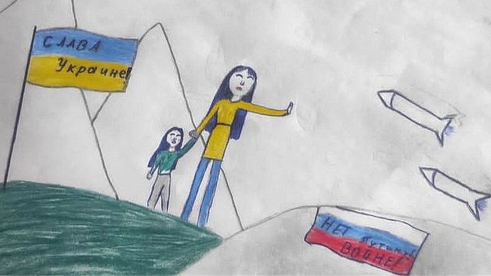 روسيا وأوكرانيا: قصة الطفلة الروسية التي أُنتزعت من والدها بسبب لوحة رسمتها
