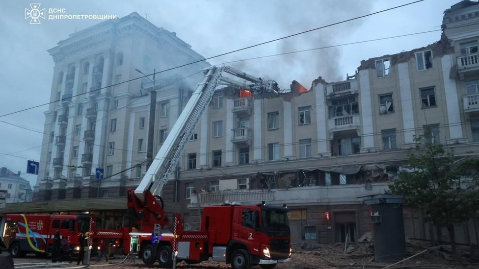 Ukraine war: Children among nine dead in Russian strike on Dnipropetrovsk region