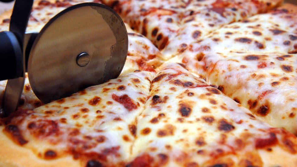 Porción de pizza.