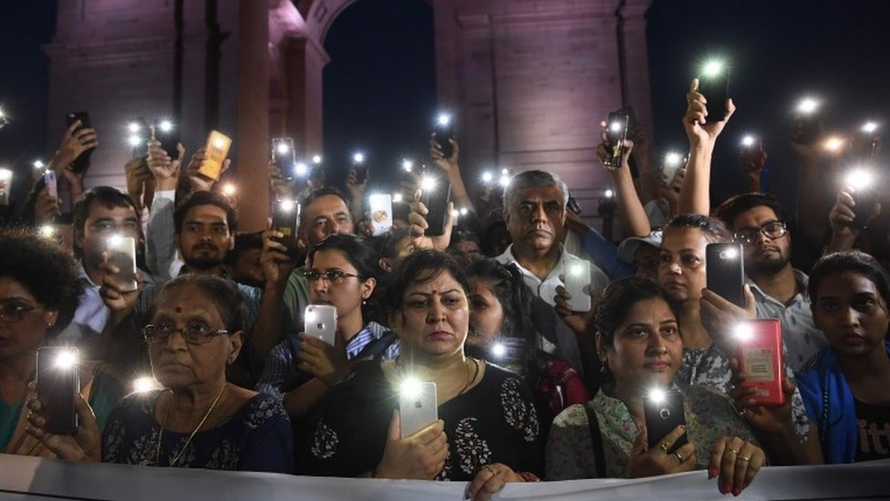 Протест у ворот Индии в Дели