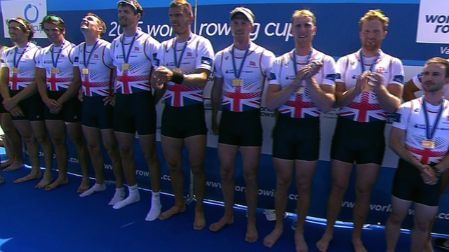 Great Britain's men's 8 crew win gold at rowing World Cup