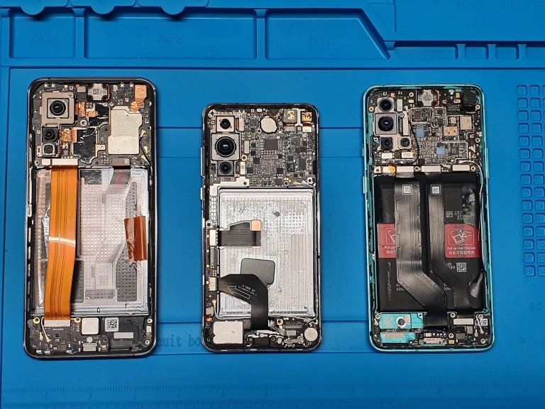Os celulares de Xiaomi, Huawei e OnePlus que foram examinados pelo Ministério da Defesa da Lituânia