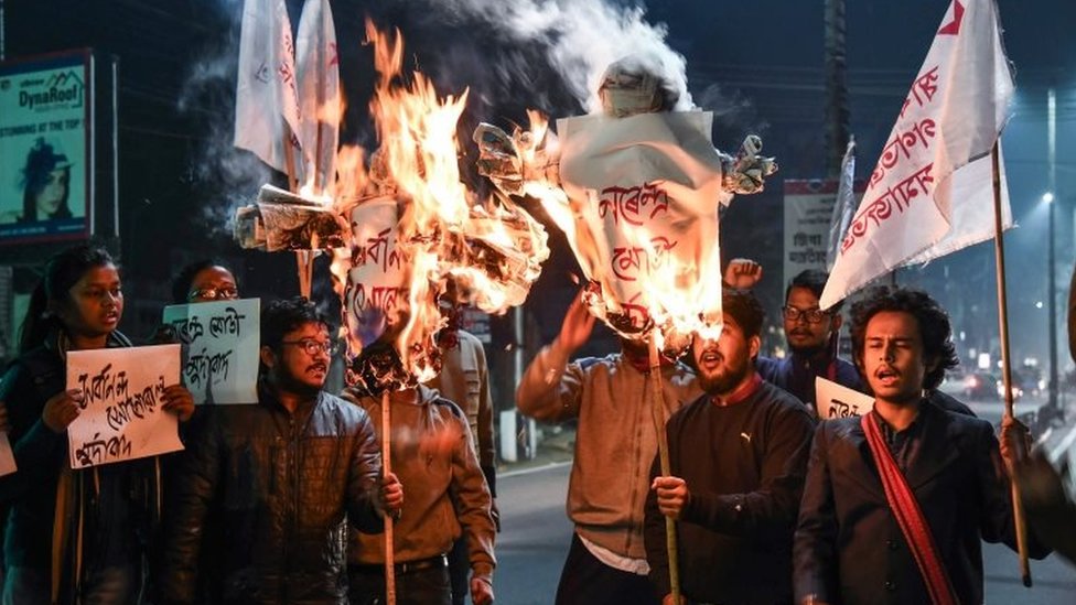 Assam citizenship bill: Anti-migrant protests rock north-east India