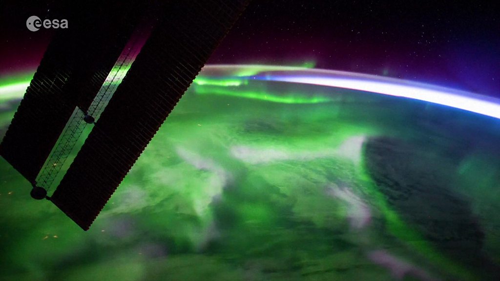 The Northern Lights seen from space - CBBC Newsround