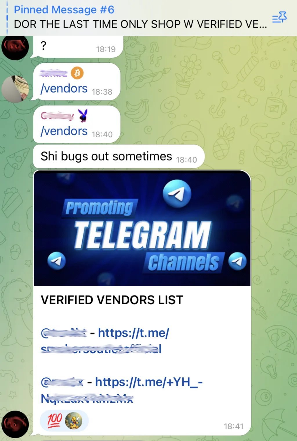 Telegram, kriminal