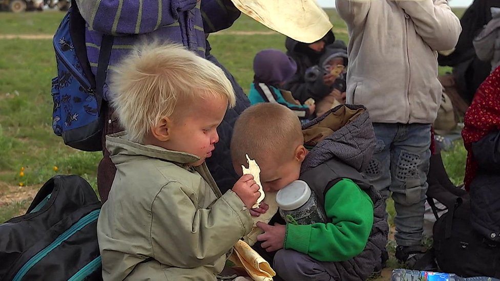 Niños en el campamento de refugiados