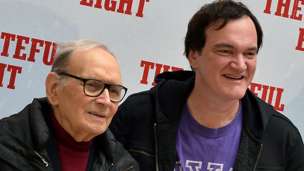 Ennio Morricone with Quentin Tarantino