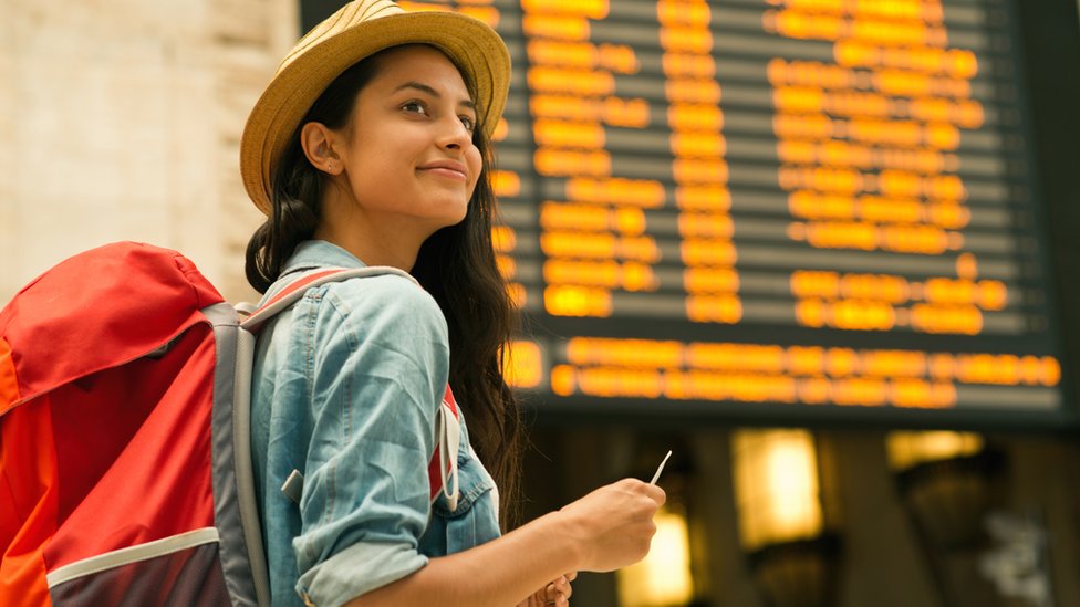   Woman at the airport 