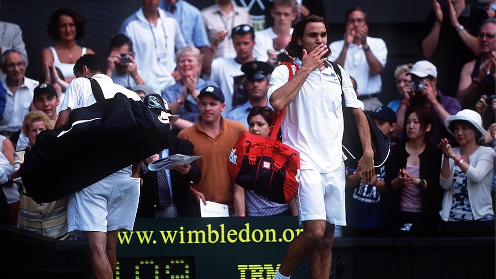 Federer y Sampas en 2001.