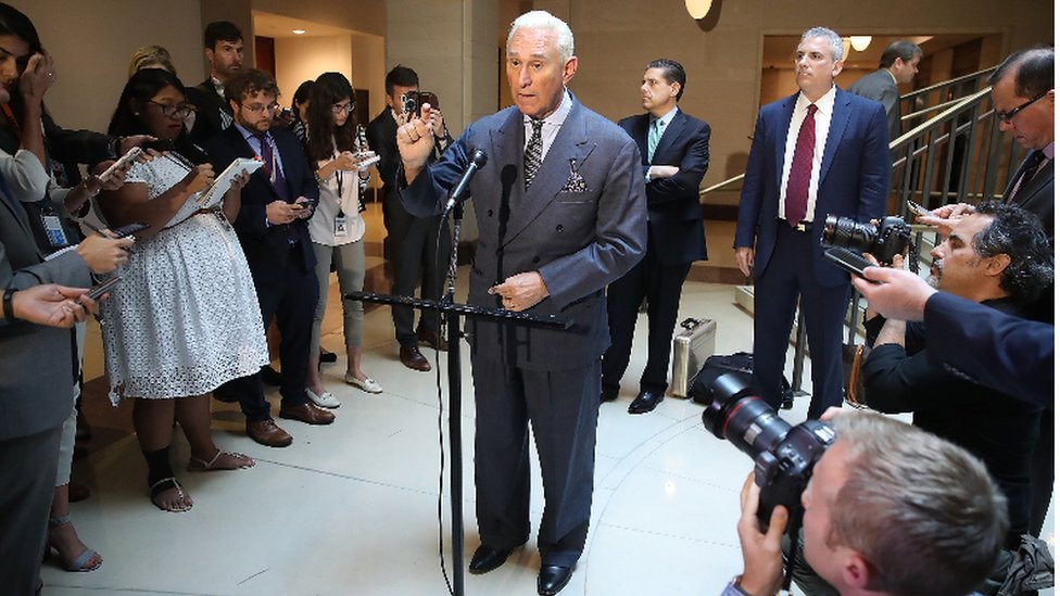 Stone, tras comparecer ante el comité de Inteligencia de la Cámara de Representantes de EE.UU. Roger Stone