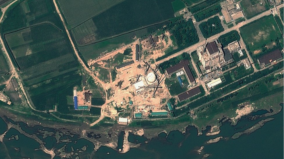 Vista aérea del complejo nuclear de Yongbyon.