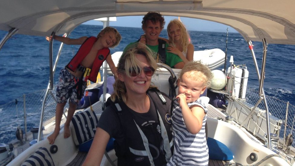Craven family on boat