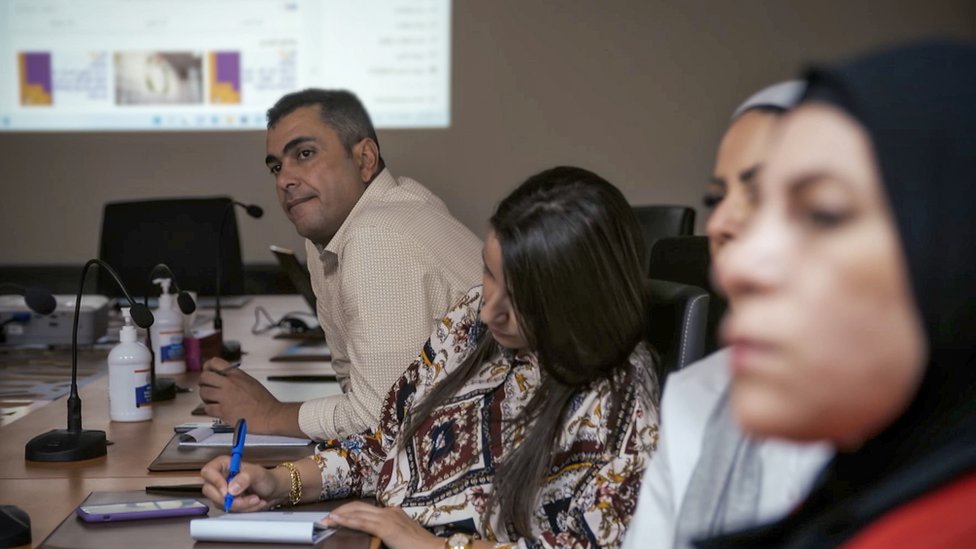 The police 'Family and Juvenile Protection Department' at work in Jordan