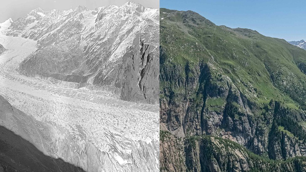 Climate change: Glaciers in Switzerland lost half their volume in 80 ...