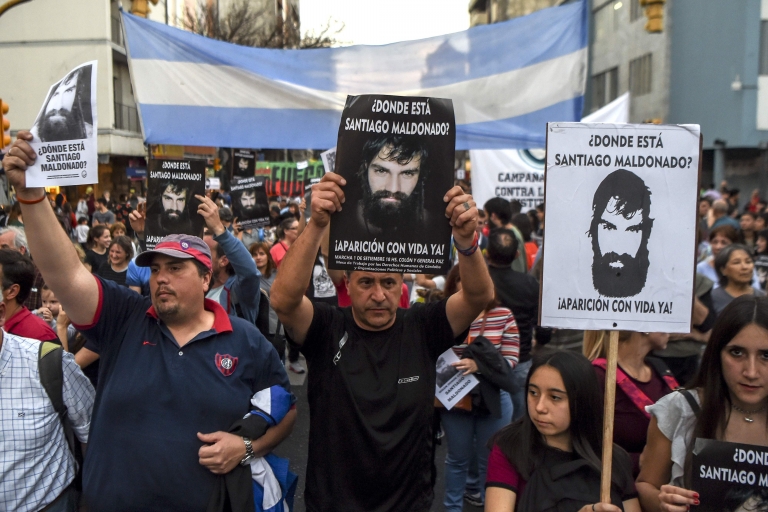 Miles de personas participaron en manifestaciones contra la desaparición de Maldonado. Santiago Maldonado